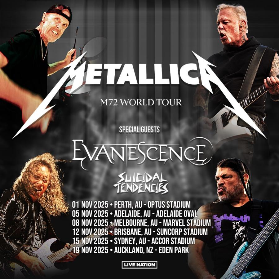 Evento Metallica - 05/11/2025 - Adelaide - Adelaide Oval - Austrália
