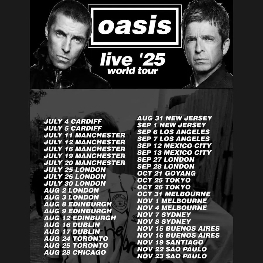 oasis live '25 VIPパッケージ（8/12 エディンバラ） oasis live '25 VIPパッケージ（8/12 エディンバラ） oasis live '25